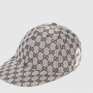 Gucci Beige and Navy Monogram Cap